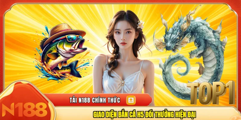 Giao diện bắn cá H5 đổi thưởng hiện đại 